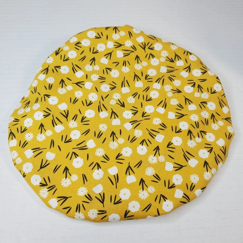 Blue Moth / Goldenrod Floral Reversible KitchenAid Mixer Mixing Bowl Cover Decor